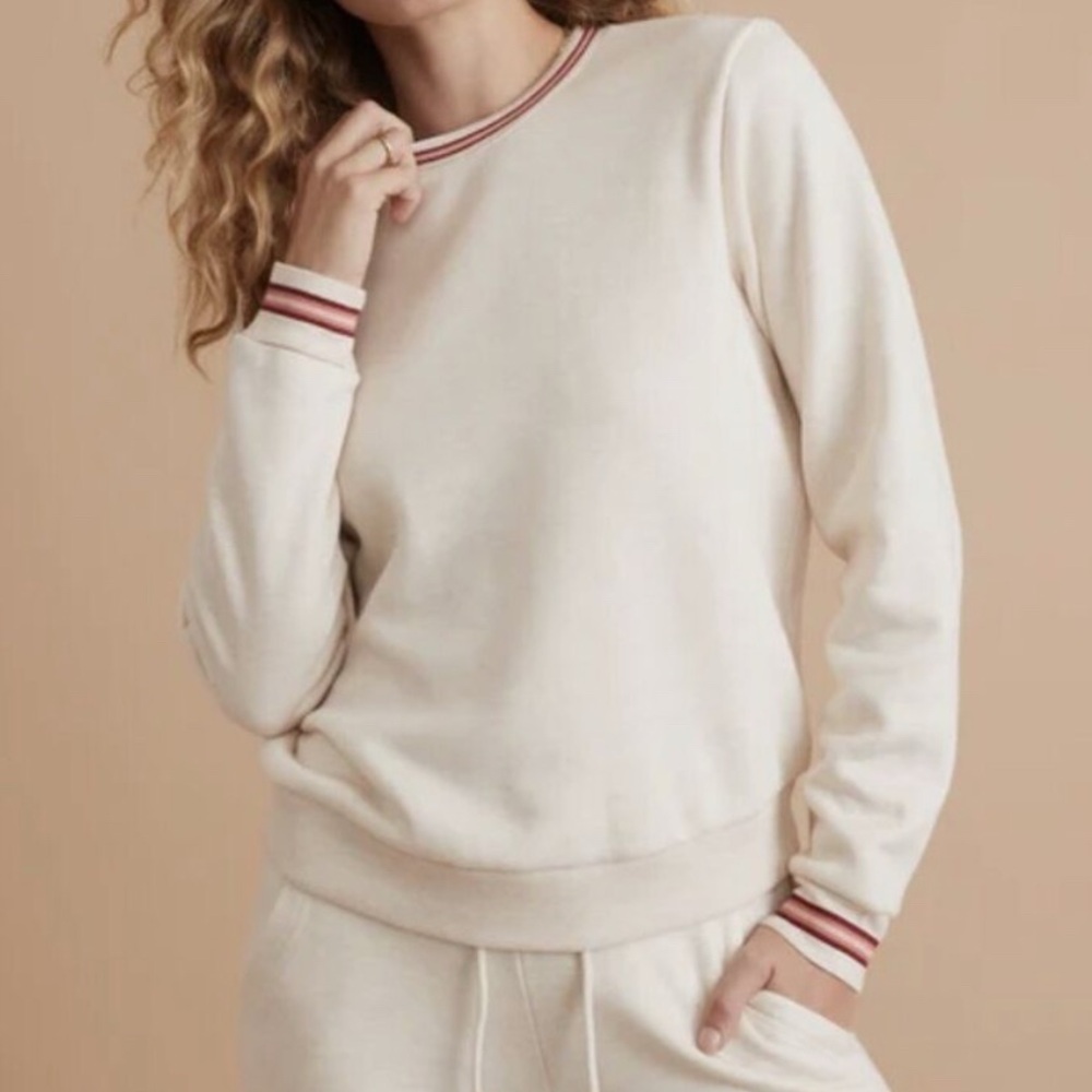 Marine Layer Anytime Sweatshirt Crewneck in Oatmeal